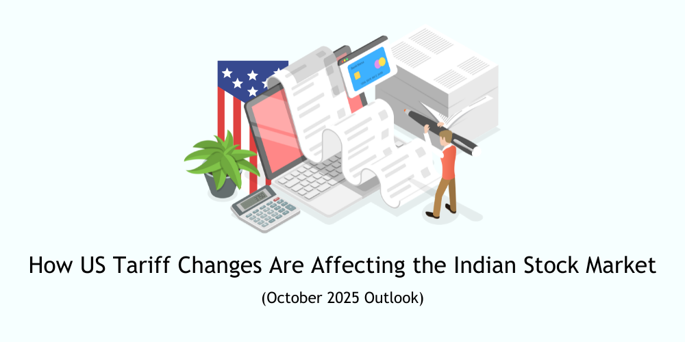 Illustration showing the impact of U.S. tariffs on Indian trade